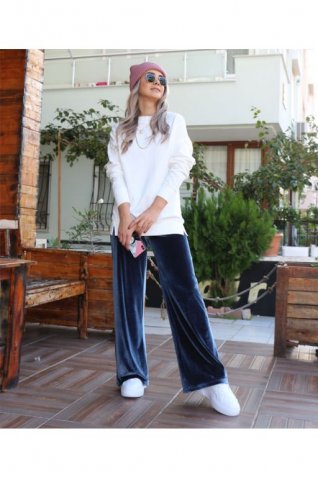 Antrasit Kadife Pantolon