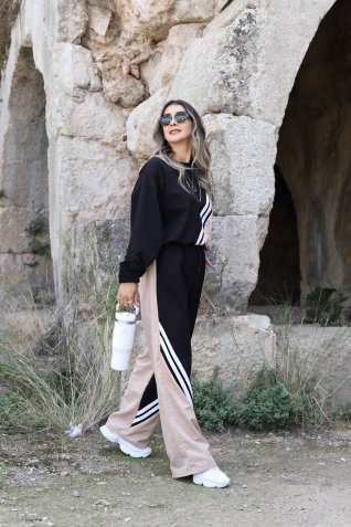 Bej Paraşüt Garnili Takım