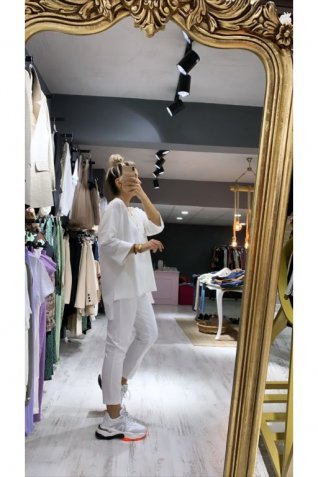 Beyaz Duble Kol Takım