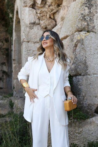 Beyaz Mix-it Tasarım Blazer