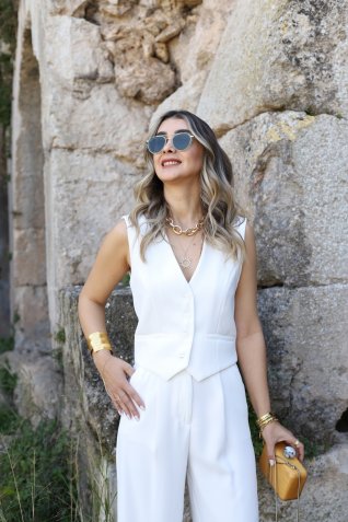 Beyaz Mix-it Tasarım Yelek