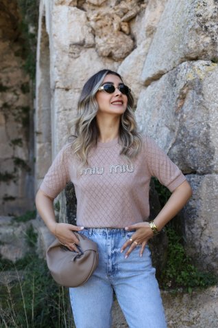 Camel Standart Beden Mıu Triko