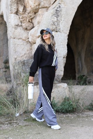 Gri Paraşüt Garnili Takım