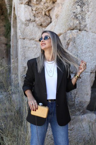 Haki Üç Cepli Blazer Ceket