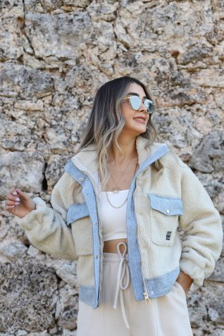 Jean Detay Fermuarlı Peluş Mont