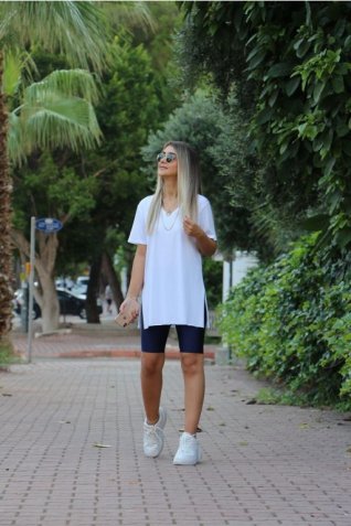 Lacivert Kısa Toparlayıcı Tayt