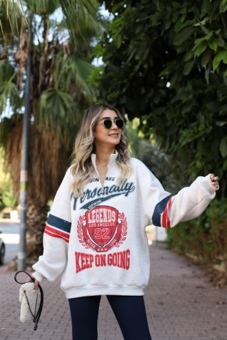 Legends Yarı Fermuarlı Sweat