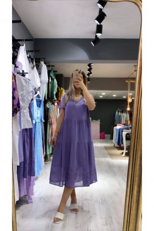 Lila Keten Elbise