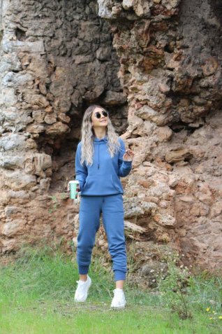 Mavi Şapka Detay Takım