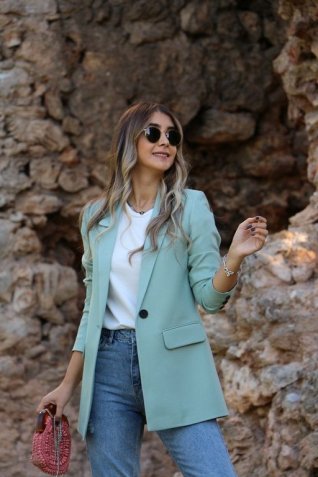 Mint Blazer Ceket