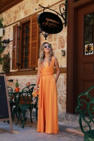 Orange Sırt Detay Tulum