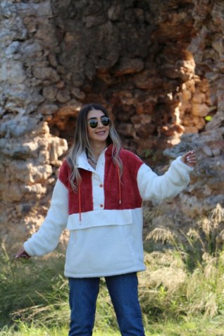 Peluş Cep Detay Sweat