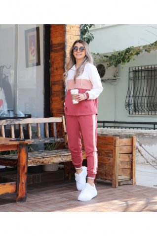 Pembe Beyaz Blok Detay Takım