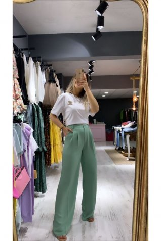 Plazzo Mint Pantolon 