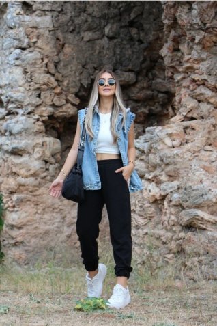 Siyah Boyfriend Eşoftman