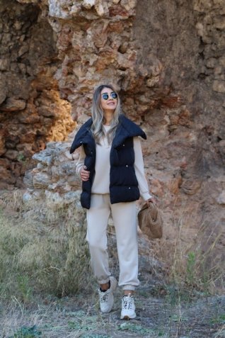 Siyah Kuruvaze Şişme Yelek