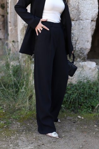 Siyah Premium Palazzo Pantolon