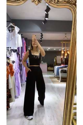 Siyah Rahat Pantolon