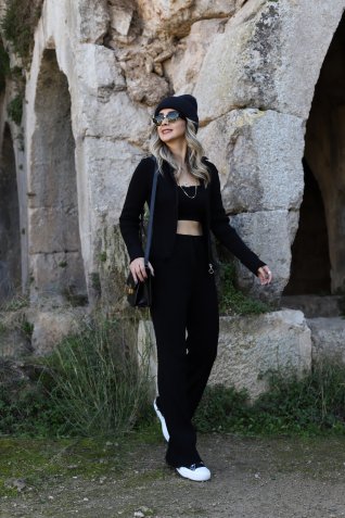 Siyah Standart Beden Fermuarlı Balıkçı Takım