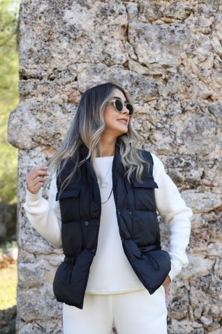 Siyah Tünelli Dolum Yelek