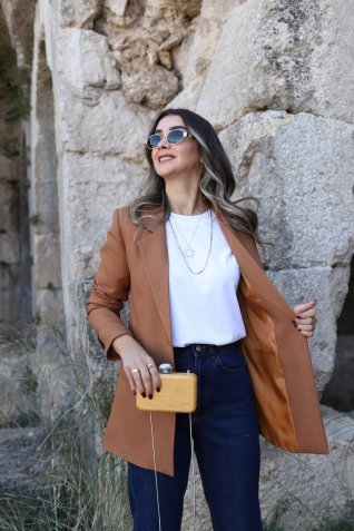 Taba Yün Efekt Blazer