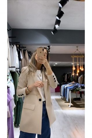 Bej Blazer Ceket