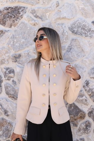 Taş Hakim Yaka Kısa Ceket