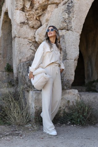 Taş Renk Üst Standart Beden Premıum Taş Detay Takım