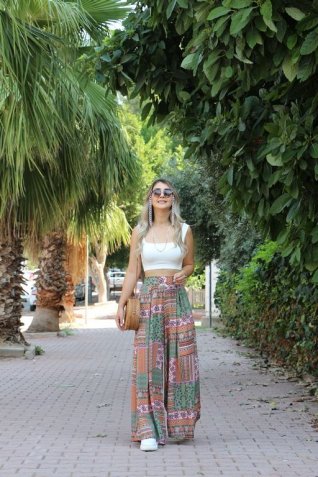 Vintage Multi Color Pantolon