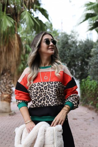 Yeşil Leopar Desen Sweet