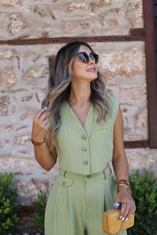 Yeşil Mix-it Tasarım Yelek