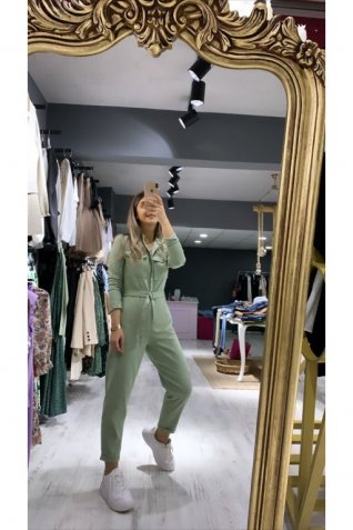 Yeşil Hakim Yaka Tulum