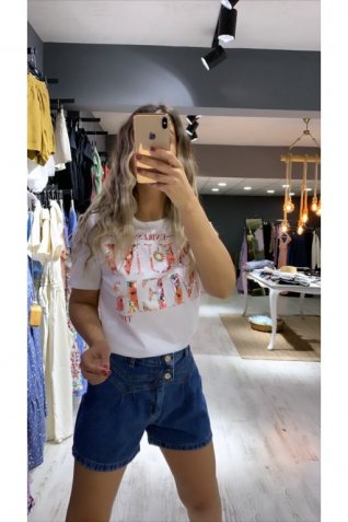 Yüksek Bel Kot Şort